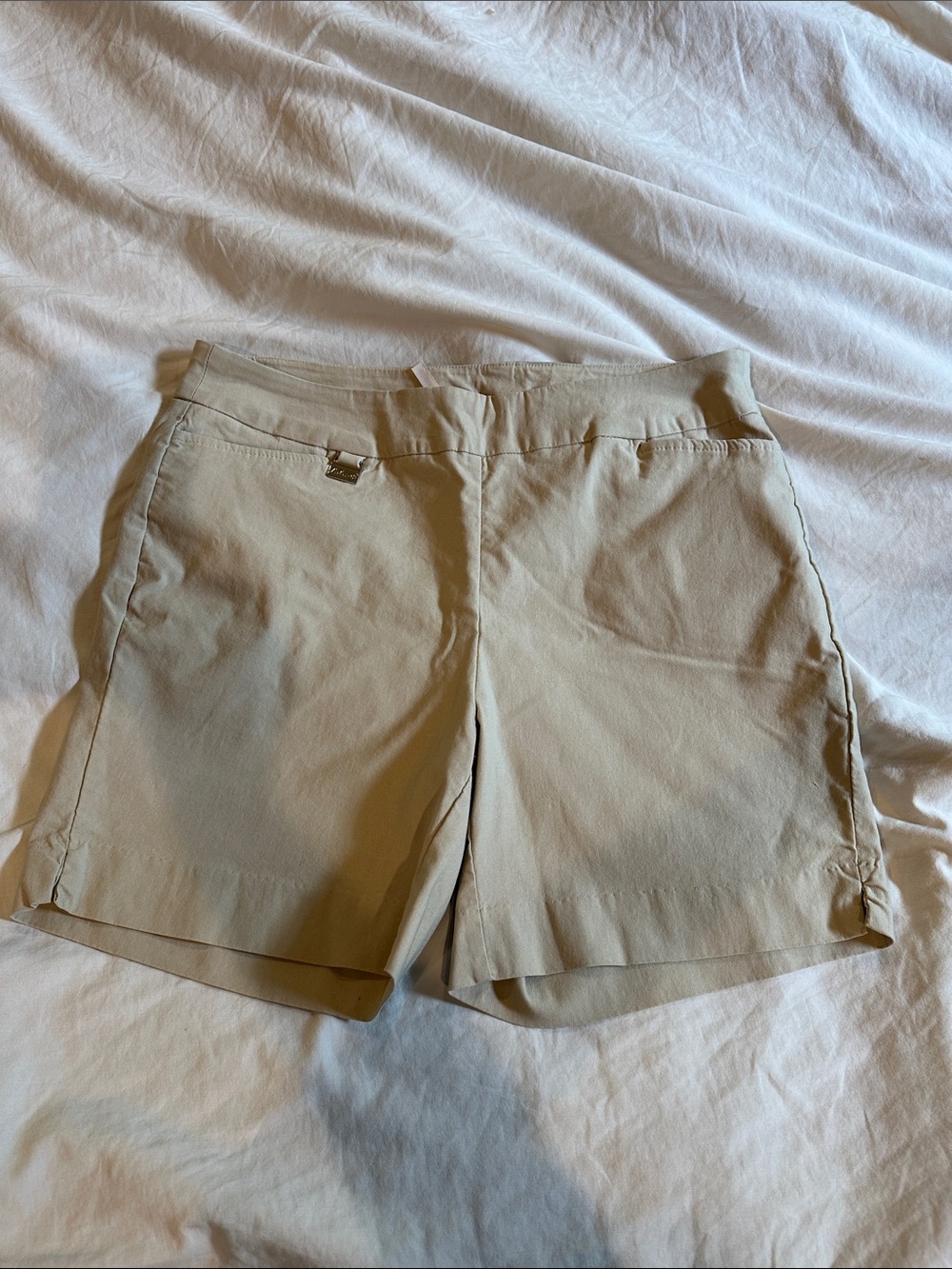 Lulu-B Lightweight Tan Bermuda Shorts
